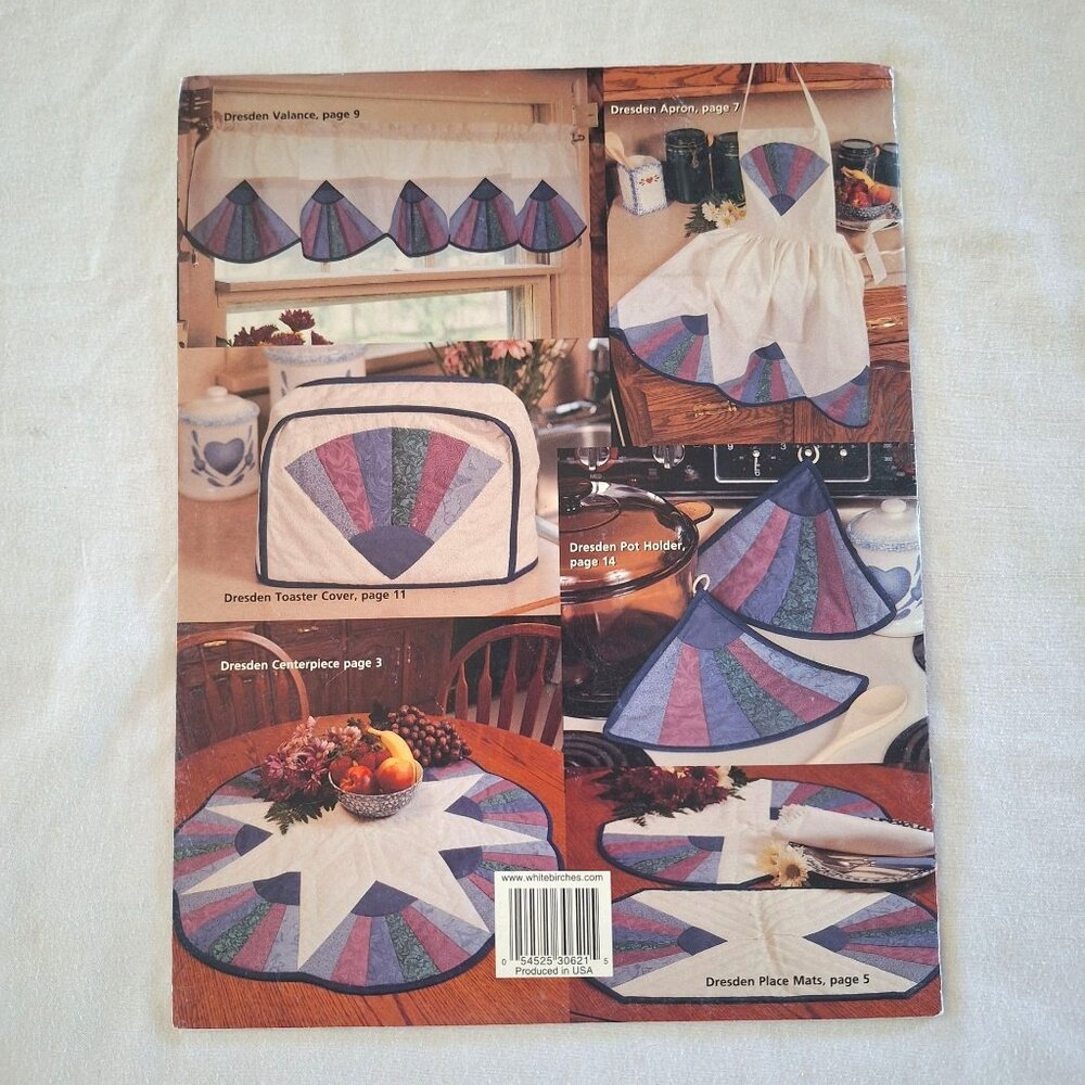 Easy Dresden Kitchen Quilting Booklet 6 Quilting Projects & Plastic Templates - Picture 2 of 7